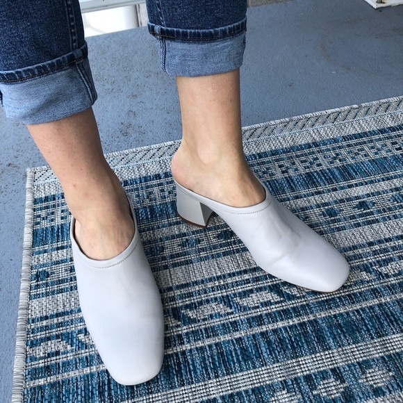 Classic grey leather Mules - Picture 5 of 9